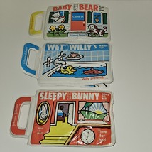 3 VTG Johnson &amp; Johnson Soft Vinyl Books Lot Baby Bear Sleepy Bunny Wet Willy + - £46.62 GBP