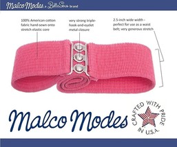 Malco Modes Elastic Stretch Waist Belt, Wine Size-Petite, CB2-WI-PET - $179.66 MXN