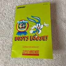 Super Nintendo SNES Tiny Toon Buster Busts Loose Instruction Manual Booklet ONLY - $5.43