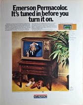 EMERSON - TELEVISION - PERMACOLOR - 1972 Vintage Print Ad - $9.58