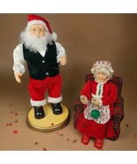 Gemmy Santa Claus Hip Swinging Singing Dancing Knitting Mrs Claus Christ... - £37.86 GBP