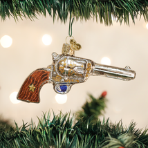 Old World Christmas Western Revolver Old West Glass Christmas Ornament 36196 - £9.15 GBP