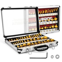 Router Bit Set Of 40 Pieces Router Bits 1/4 Inch Shank 40Pcs Expert Rout... - $81.94