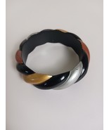 Vintage Multicolor Acrylic Bangle Bracelet 6&quot; Made In Taiwan Republic Of... - $253.04 MXN