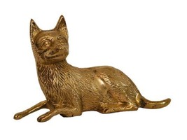 Vintage Brass German Shepherd Sculpture Figurine Paperweight Decorative Dog - £28.68 GBP