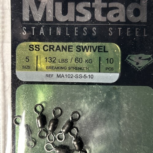 10 Mustad Stainless Steel SS Crane Swivel Size 5 Item image 2