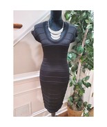 Max Studio Women&#39;s Black Rayon Scoop Neck Short Sleeve Knee Length Dress... - $37.65 CAD