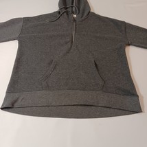 Hippie Rose Women's Gray 1/2 Zip Hoodie Pullover Sweatshirt Long Sleeve Size M image 8