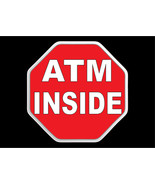 2x Decals Stickers ATM Inside Vinyl Store Sign Label Business - FREE SHI... - $9.33 CAD