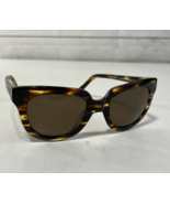 Warby Parker Sunglasses Banks 256 Brown Striped Horn Round 52-21-145 - $29.64 CAD