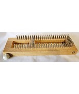 KB Knitting Board Sock Loom Adjustable 9&quot; X 3&quot; Wood Board Metal Pegs - $24.99