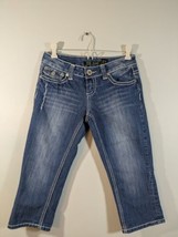 JCO Jeans Womens  Blue Capri Denim Pant Casual Medium Wash White Top Sti... - $13.49 CAD