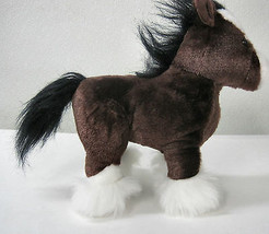 Ganz Stately Clydesdale Horse Plush Stuffed Toy Huggable Lovable Brown Pony - £13.32 GBP