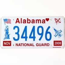2008 United States Alabama National Guard Passenger License Plate 34496 - $225.96 MXN
