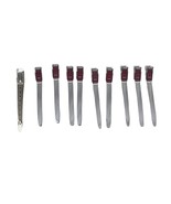 Silver Aluminum Hair Clips 10 Salon Accessories Stylist Tool 3.15 Inch - $155.09 MXN