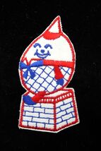 Vtg Humpty Dumpty Sat On a Wall Embroidered Patch Sew On Nursery Rhyme U... - $14.99