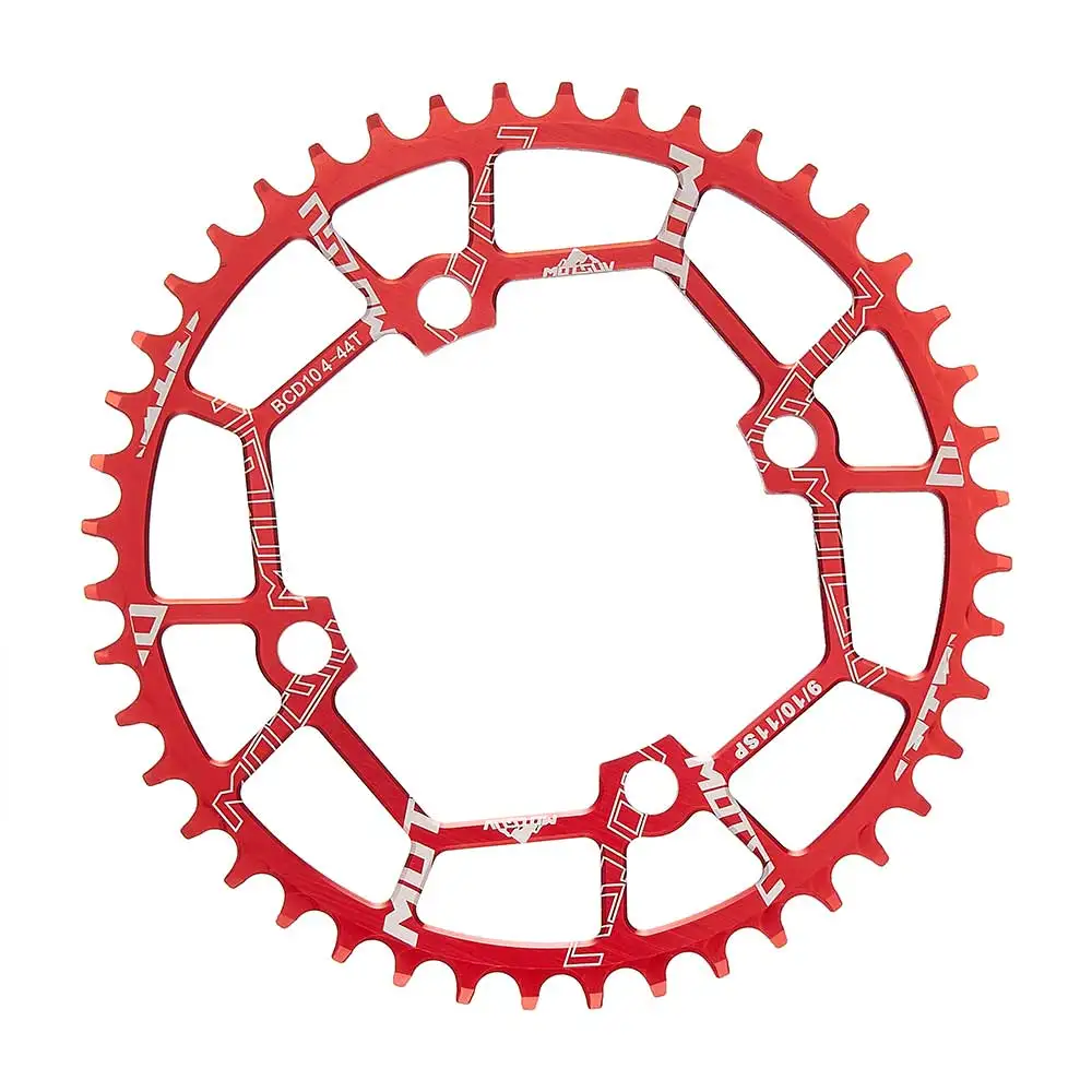 MOTSUV 104BCD with Bolts  Red 40T 42T 44T 46T 48T 50T 52T Mountain Bicycle Chain - £139.80 GBP