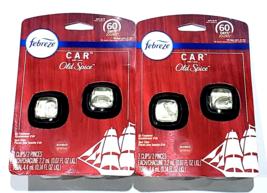 2 Packs Febreze Car Old Spice Lasts 60 Days Air Freshener 4 Clips total - £23.63 GBP