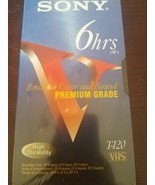 NEW  SONY VHS T-120VL BLANK TAPES PREMIUM GRADE - HIGH DURABILITY 6 HR - $21.66 CAD
