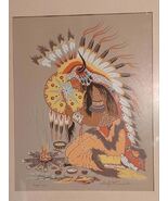 Woody Crumbo Prayer Song - Signed Silkscreen Framed Print - $142.47