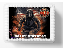 Fire Academy Graduate Edible Image Edible Fireman Birthday Party Cake To... - $14.18+