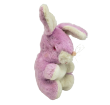 9&quot; Vintage Yoski Pet Purple + White Bunny Rabbit Stuffed Animal Plush Toy Soft - £37.79 GBP