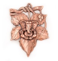 Brown Leaf Ganesh for Wall Hanging Indian Metal Handicraft Decorations Ganesha - £31.98 GBP