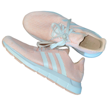 Adidas Swift Three Stripes Running Shoes Barbie Pink with White Sole sz 6.5 - £28.86 GBP