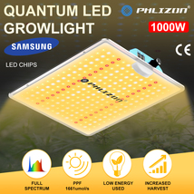 Phlizon 1000W W/Samsung 281B LED Grow Light Sunlike Full Spectrum for Plants Veg - £39.53 GBP