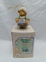 Cherished Teddies Girl Holding Tray Of Cookies Hanging Ornament - £7.76 GBP