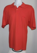 Mens Tommy Bahama polo shirt XL embroidered marlin logo burnt orange cotton poly - £22.90 GBP