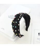 SMYAXUNW Colorful Pearl Knotted Hairband Turban Hair Accessories for Women - $19.06 CAD