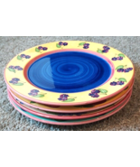 Tutti Frutti Set of 4 Dinner Plates 10&quot; Essex Collection Heather Outlaw ... - $59.39