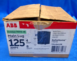 ABB TPLQ412R 125A 4-Space 8-Circuit Outdoor Load Center NEMA 3R New, Ope... - $35.63