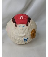 Wendys Kids Meal Toy 1985 Baseball Player Ball Goofy Face 3 Inch - $4.95