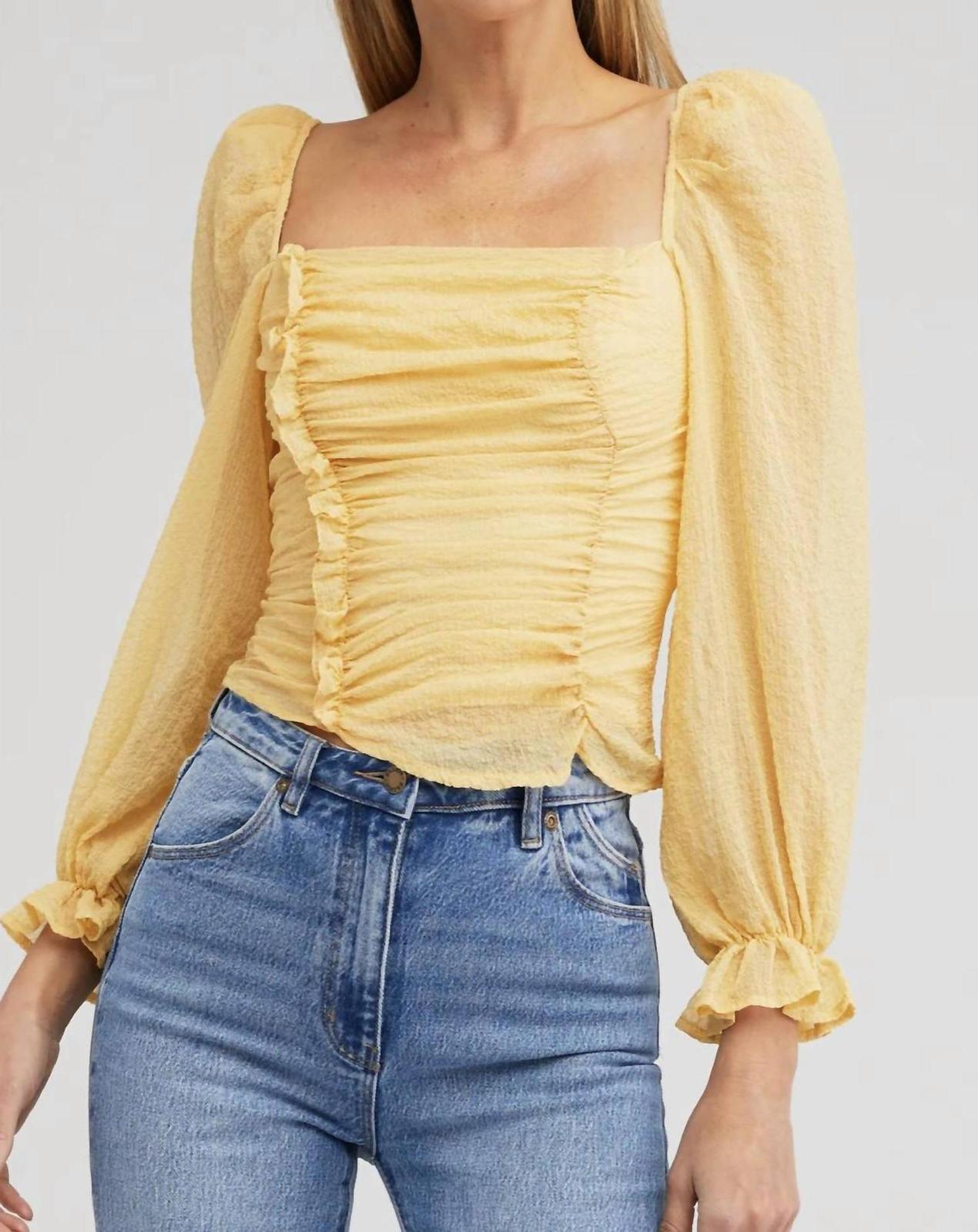 Astr tonina sheer long sleeve top size L - $40.59