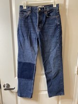 Reformation Women&#39;s 26 Cynthia Patch High Rise Straight Jeans - $64.34