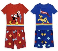 Disney Store Mickey Mouse And Pluto Pj Pals Set For Boys Sz 5T New 2 Sets Incld - £26.31 GBP