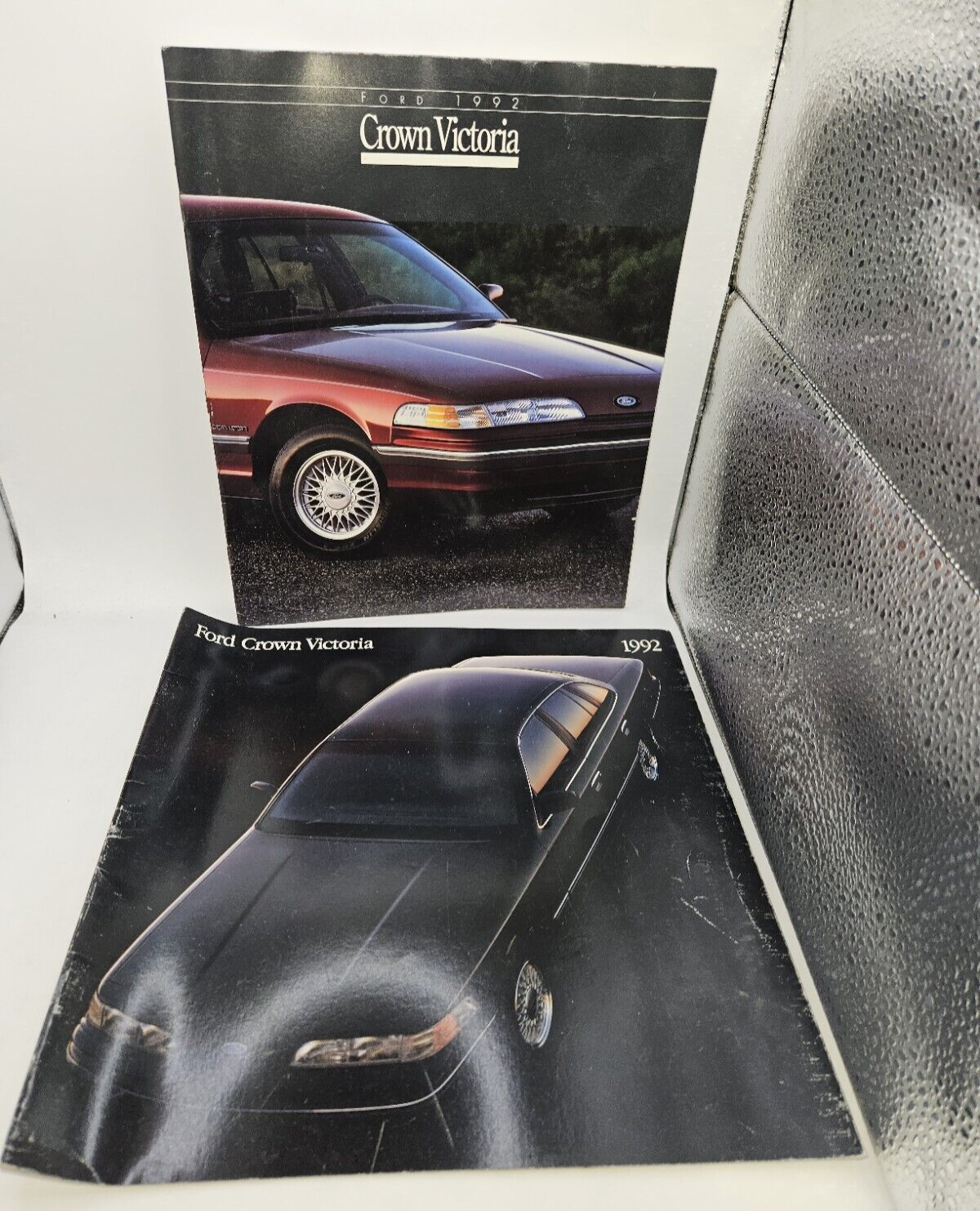 TWO 1992 Ford Crown Victoria Sales Brochures pamphlets specs colors options etc - $9.74