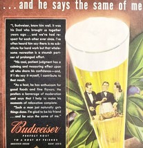 1941 Budweiser Antique Advertisement Anheuser Busch Beer Glass Party DWNN12 - $24.99