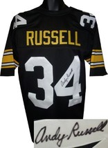 Andy Russell signed Black TB Custom Stitched Pro Style Football Jersey X... - £97.63 GBP
