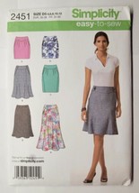 Simplicity Easy To Sew 2451 Size D5 4 6 8 10 12 Misses Skirts Two Lengths Uncut - £6.99 GBP