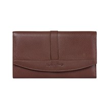 Style n Craft 391105 Double Fold Ladies Clutch Wallet - Brown Full Grain Leather - £34.32 GBP