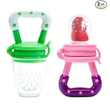2 Pack Training Massaging Toy Teether Soft Safe BPA-Free Silicone Pouches| - £5.75 GBP