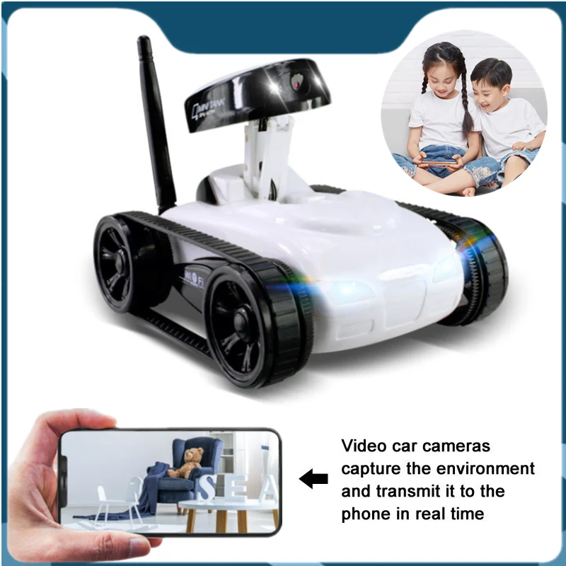 FPV WIFI RC Car Real-time Quality Mini HD Camera Video Remote Control Robot Tank - £37.13 GBP