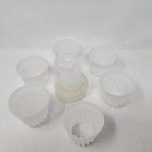 6 Tupperware &quot;Jel-ette&quot; Mini Gelatin Molds, Single Serve Cups &amp; Lids #297 &amp; Caps - £9.35 GBP