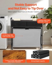 VEVOR 3 Section Laundry Sorter Rolling Laundry Hamper with Drawers Hooks... - $133.49