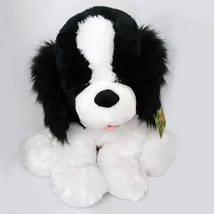 Hugfun Huggables Soft Plush Black &amp; White Dog  18Lx14Hx18W inches - $29.99
