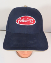 PETERBILT Strap Back Baseball Hat Cap Navy Blue &amp; Khaki Hat Cobra Adjust... - $19.75