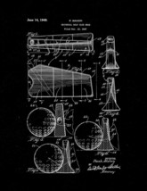 Universal Golf Club Head Patent Print - Black Matte - £6.26 GBP+